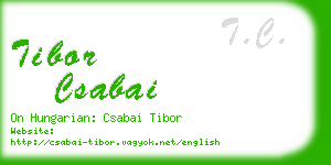 tibor csabai business card